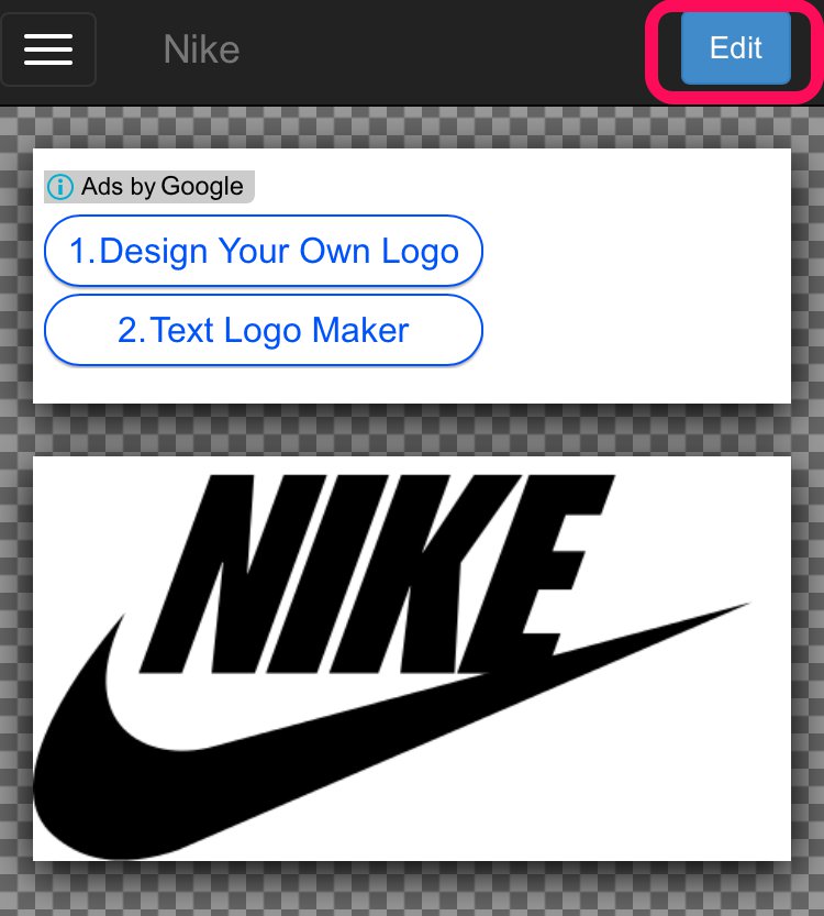 Editボタン_企業ロゴの文字部分を自由に変更して画像保存ができるサイト