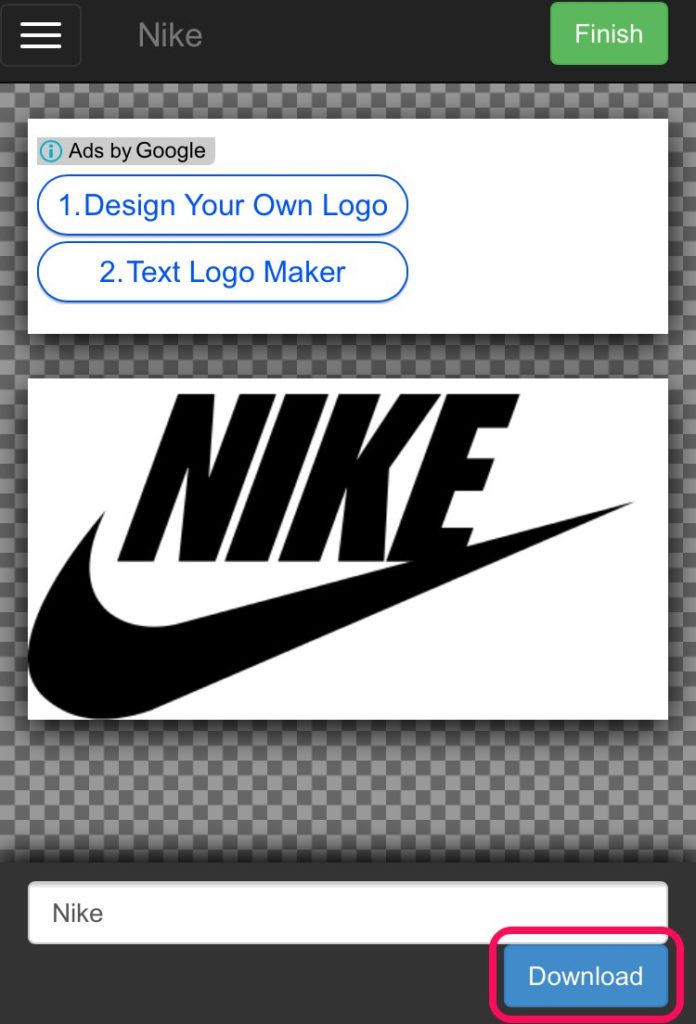 ダウンロード_企業ロゴの文字部分を自由に変更して画像保存ができるサイト