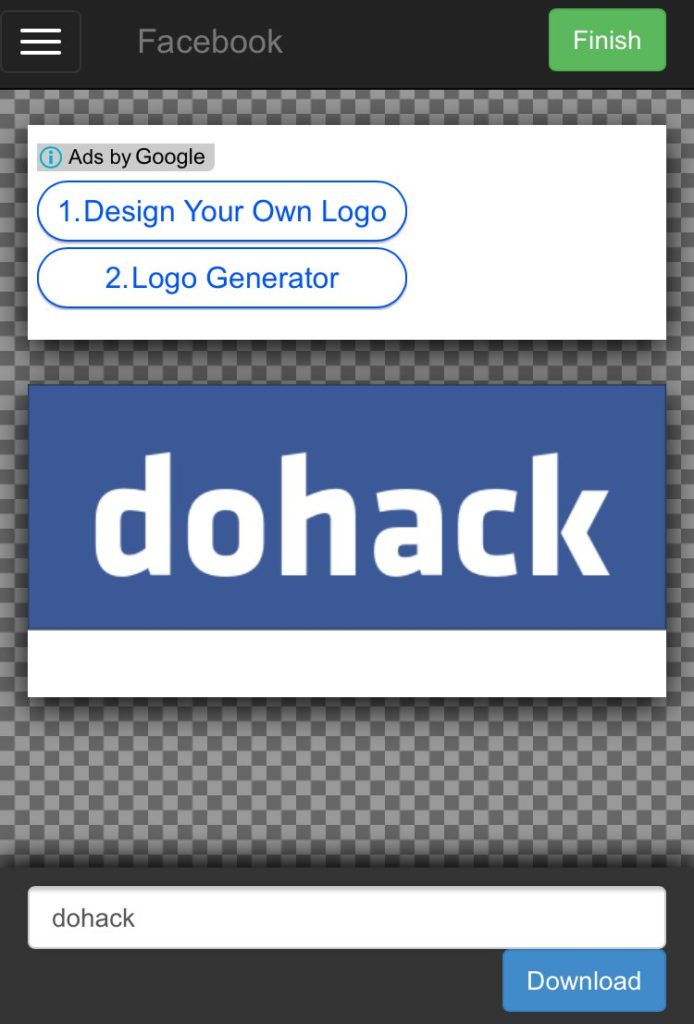 Facebook風_企業ロゴの文字部分を自由に変更して画像保存ができるサイト